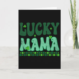 Lyckliga Mamma Familj Matchande Retro Groovy St Pa Kort