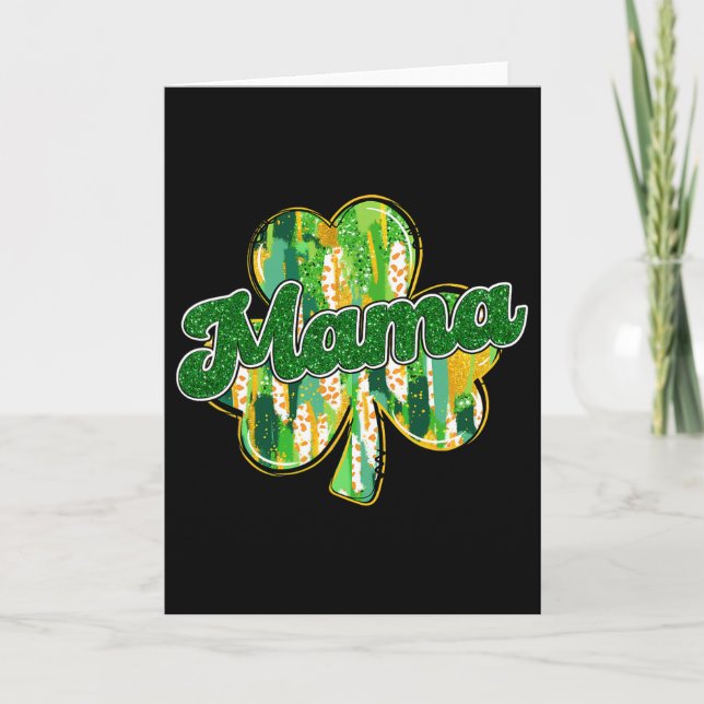 Lyckliga Mamma St Patricks Day Irländsk Mamma Sham Kort (Framsida)