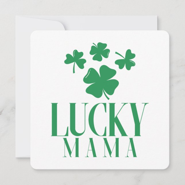 Lyckliga Mamma St. Patrick's Day-kort – Mors dag Julkort (Framsida)