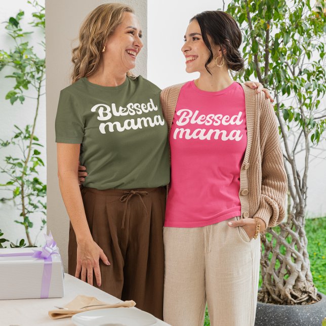 Lyckliga Mamma Tröja - Morsdag & Födelsedagspresen (blessed mama shirt, best mom ever t-shirt, mom appreciation gift, mothers day shirt, birthday gift)