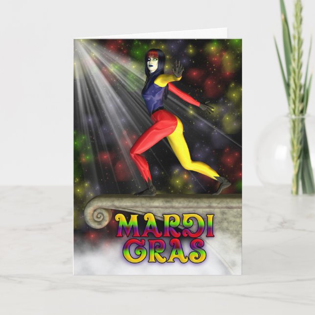 Lyckliga Mardi Gras, firande Kort (Framsida)