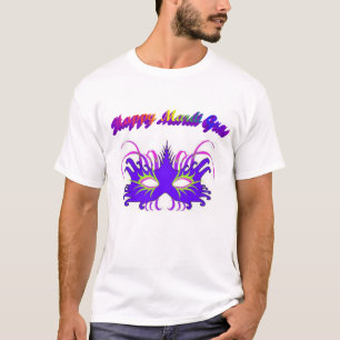 Lyckliga Mardi Gras maskerar T-tröja Tröja