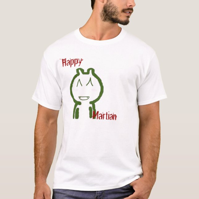 lyckliga martian tee (Framsida)