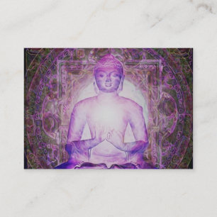 Lyckliga meditera Buddha Visitkort