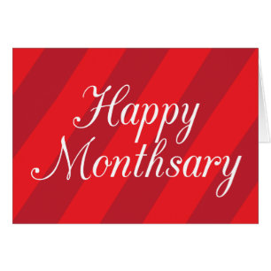 Lyckliga Monthsary Hälsningskort