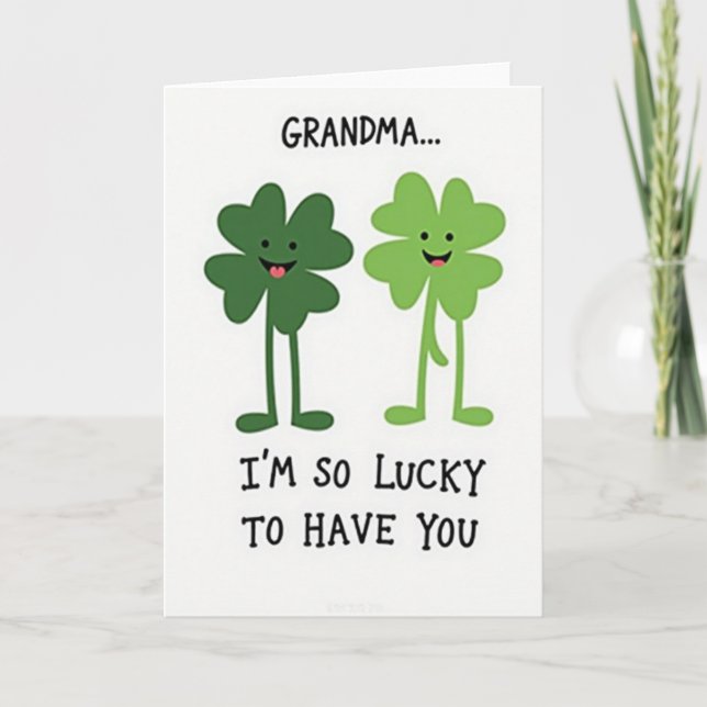 Lyckliga Mormor Kärlekskort Kort (Framsida)