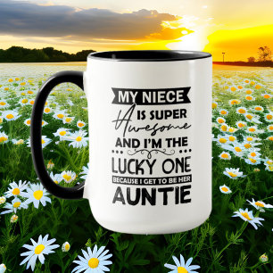 lyckliga Moster Niece ord art Mugg