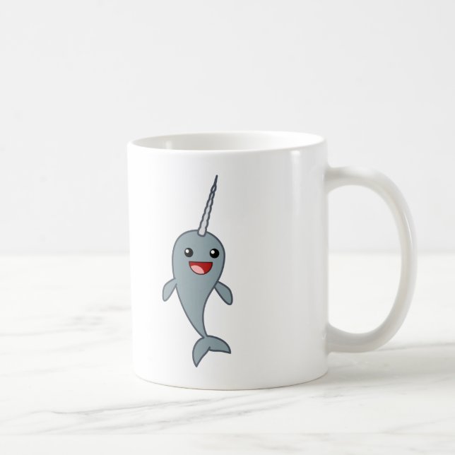 Lyckliga Narwhal Kaffemugg (Höger)