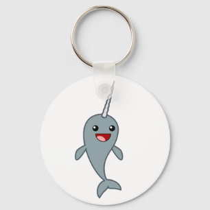 Lyckliga Narwhal Nyckelring