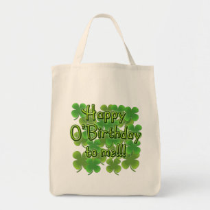 Lyckliga O'Birthday till mig med Shamrocks Tygkasse