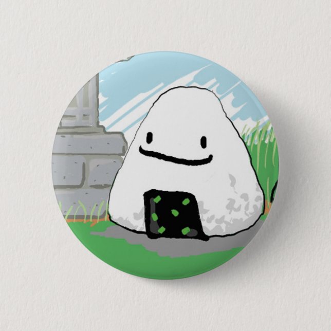 Lyckliga Onigiri Knapp (Framsida)