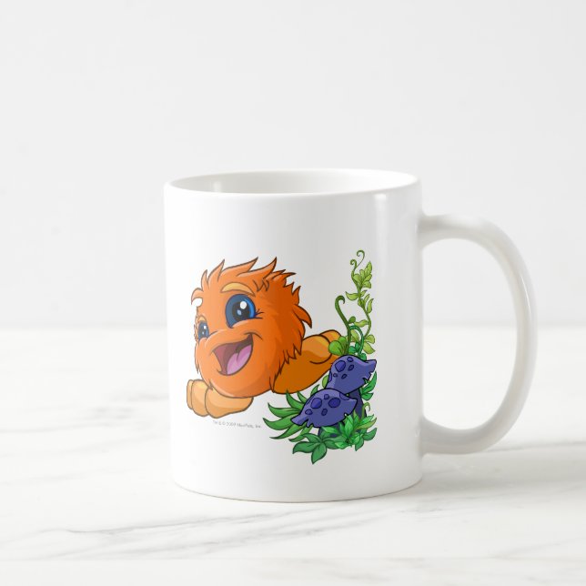 Lyckliga orange JubJub i den Neopia centralen Kaffemugg (Höger)