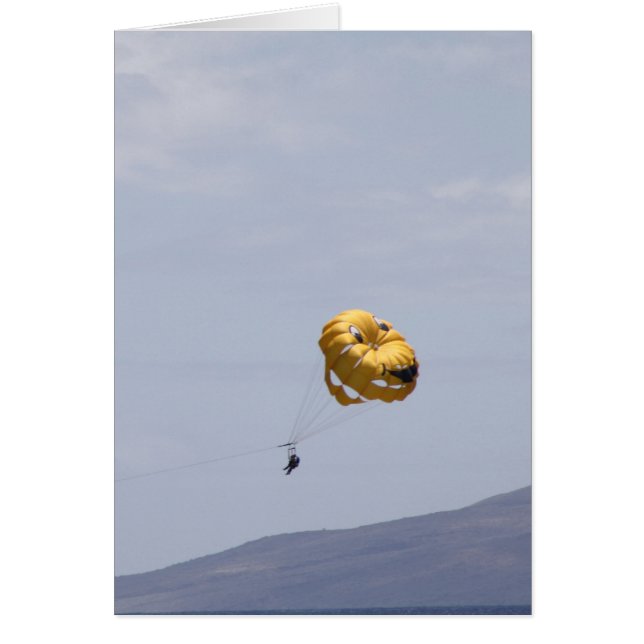 Lyckliga Parasailer Hälsningskort (Framsidan)