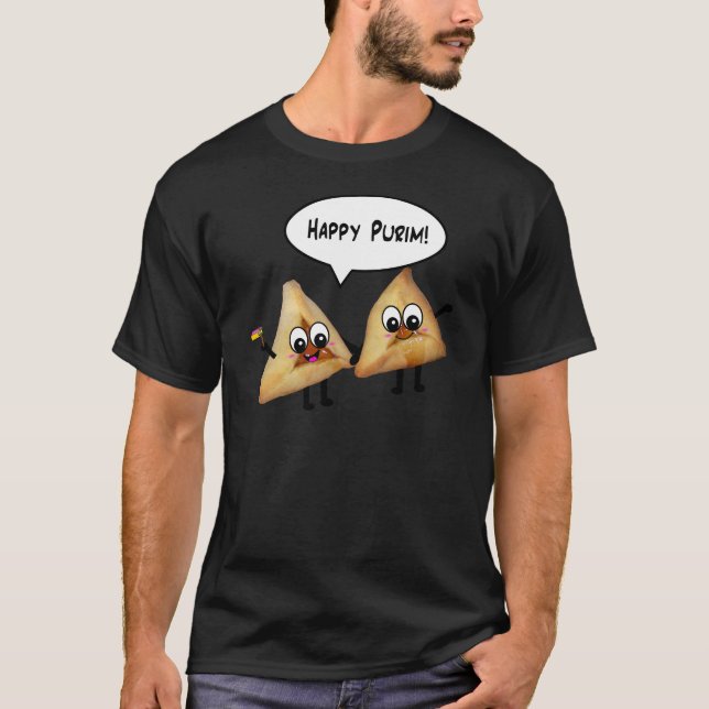 Lyckliga Purim hamantaschen Tee (Framsida)