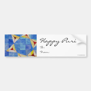 Lyckliga Purim To/From etikett