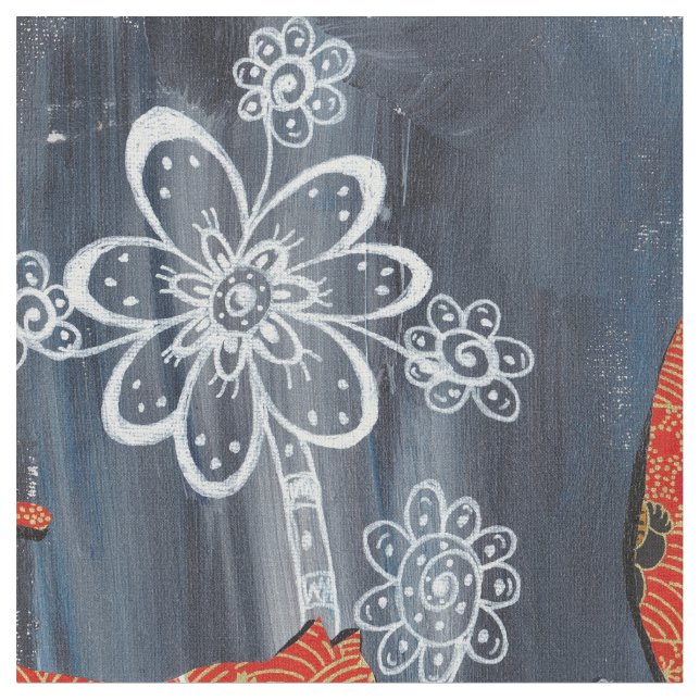 Lyckliga röda katter tyg (Närbild)