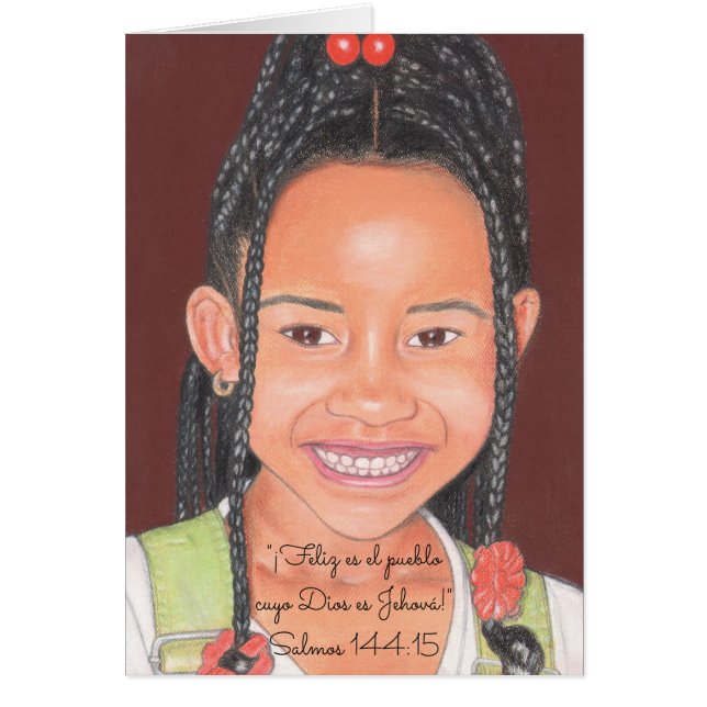 Lyckliga Scripture~Spanish OBS Kort (Framsidan)