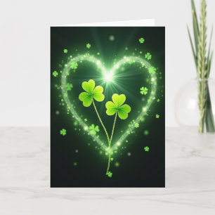 Lyckliga Shamrocks Lysande Kort