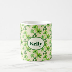 Lyckliga Shamrocks St. Patrick's Day Kaffemugg