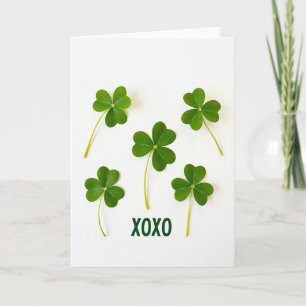 Lyckliga Shamrocks Xoxo-kort Kort