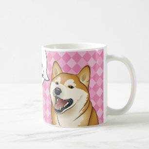 Lyckliga Shiba Inu japanska "hundar är kärlek ", Kaffemugg