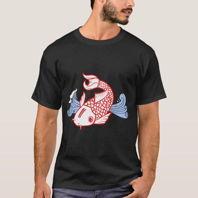 Lyckliga små koi t shirt (Framsida)