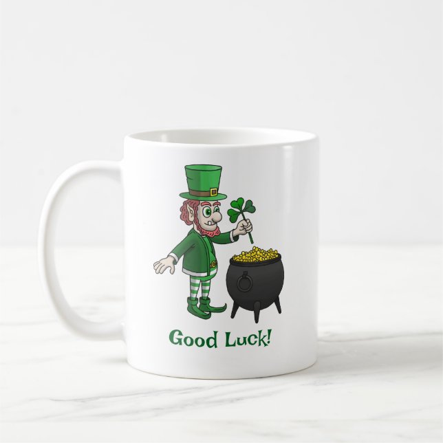Lyckliga småtomtar kaffemugg (Vänster)