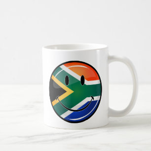 Lyckliga söder för glansig runda - afrikansk kaffemugg