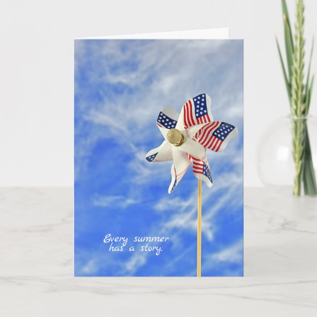 Lyckliga sommarpinwheels kort (Framsida)