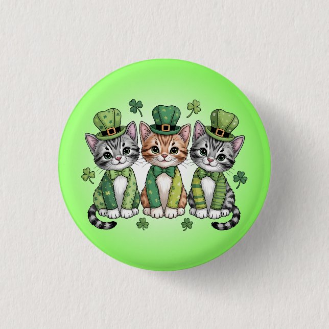 Lyckliga St. Patricks dag-katter-47474 Knapp (Framsida)