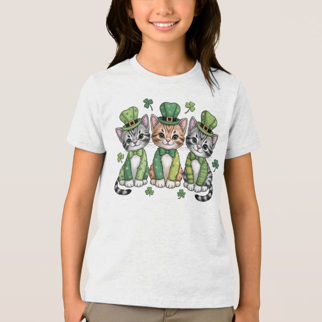 Lyckliga St. Patricks dag-katter-47474 T Shirt (Framsida)