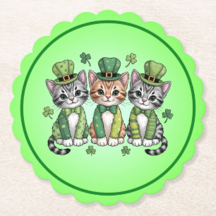 Lyckliga St. Patricks dag-katter-47474 Underlägg Papper