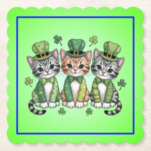 Lyckliga St. Patricks dag-katter-47474 Underlägg Papper