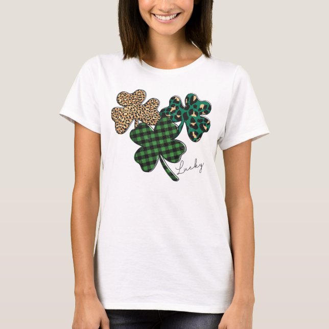 lyckliga St patricks day av schamprock-skal för vi T Shirt (Framsida)