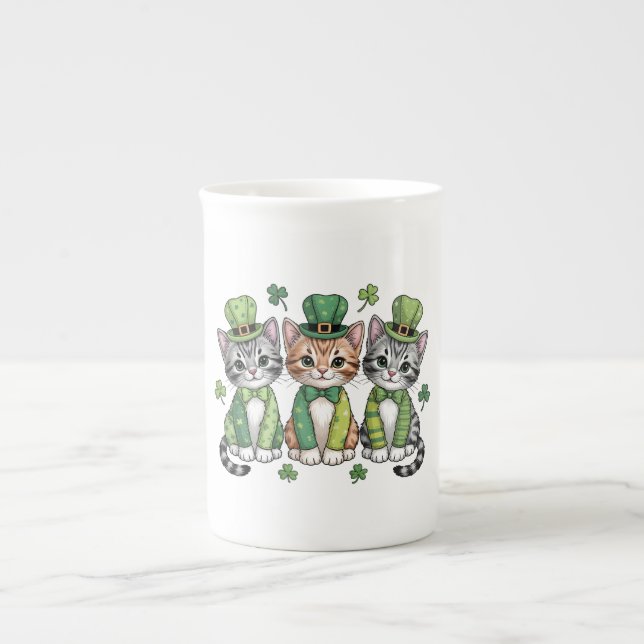 Lyckliga St. Patrick's Day-katter-47474 Benporslin Mugg (Framsidan)
