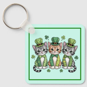 Lyckliga St. Patrick's Day Kattungar-47474 Nyckelring