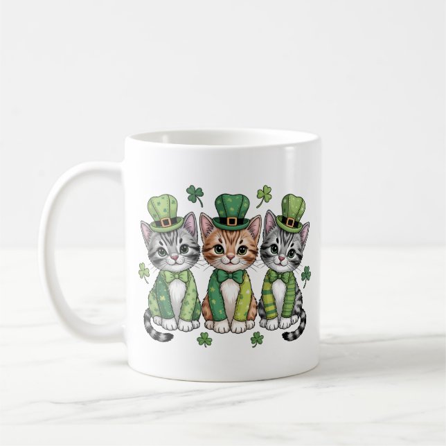 Lyckliga St. Patrick's Day Kottar-47474 Kaffemugg (Vänster)