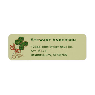 Lyckliga St. Patrick's Day Returadressetiketter Returadress Etikett