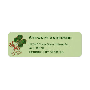 Lyckliga St. Patrick's Day Returadressetiketter Returadress Etikett