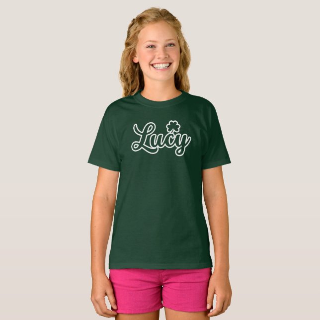  Lyckliga St Patrick's Day  T Shirt (Hel framsida)