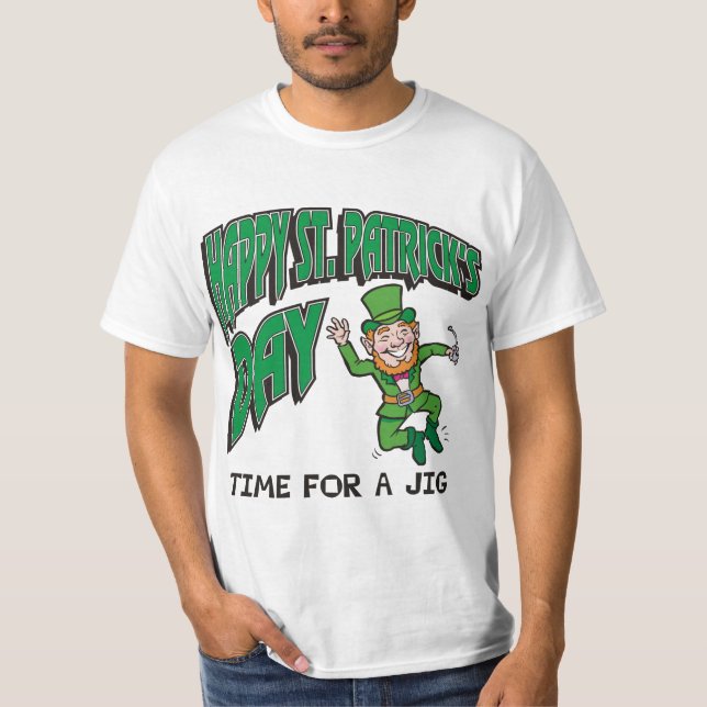 Lyckliga Sts Patrick dag Time för en pimpel Tee Shirt (Framsida)