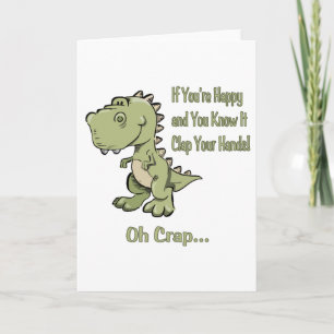 Lyckliga T-Rex Kort