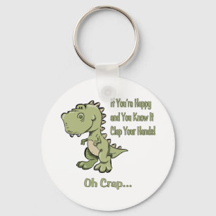 Lyckliga T-Rex Nyckelring