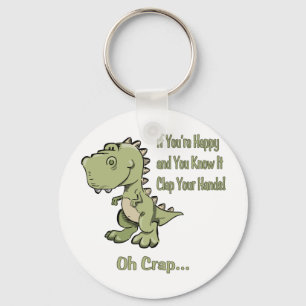 Lyckliga T-Rex Nyckelring