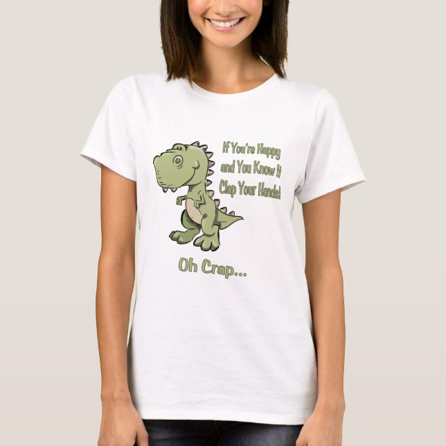 Lyckliga T-Rex T-shirt (Framsida)