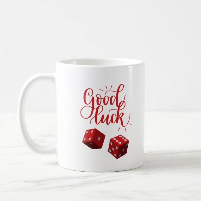 lyckliga tärningar kaffemugg (Vänster)
