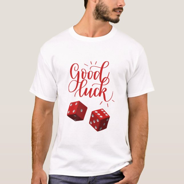 lyckliga tärningar t shirt (Framsida)