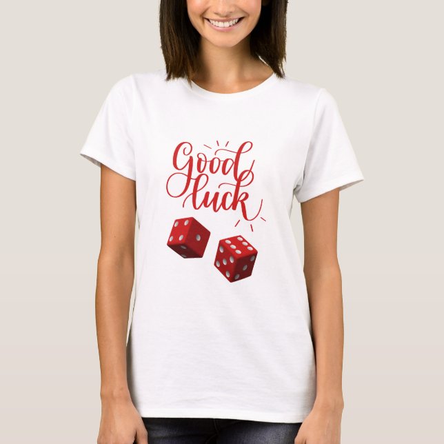 lyckliga tärningar t shirt (Framsida)