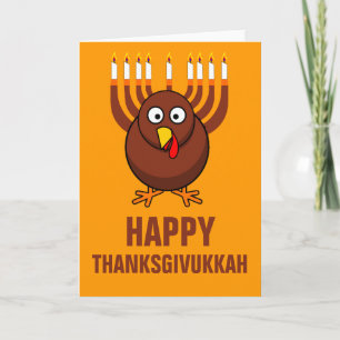 Lyckliga Thanksgivukkah 2013 Helgkort