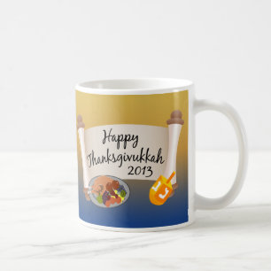 Lyckliga Thanksgivukkah Dreidl 2013/Turkiet Kaffemugg